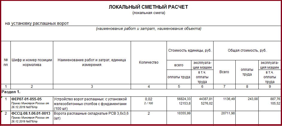 распашные ворота