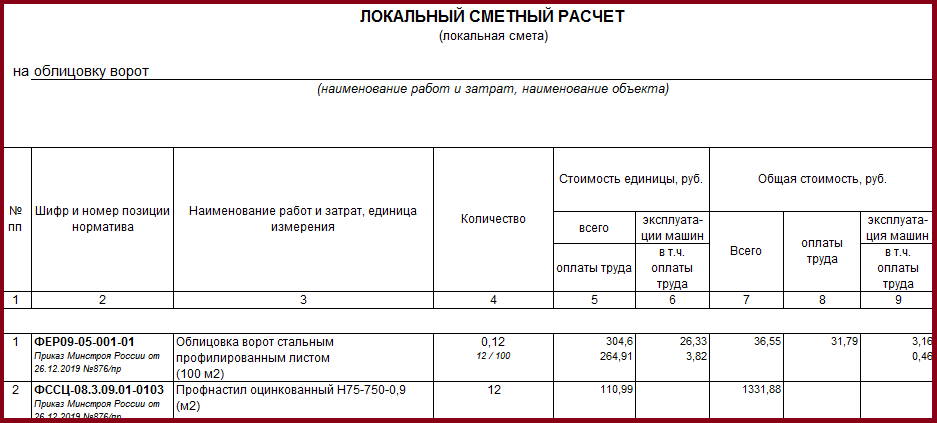 облицовка ворот